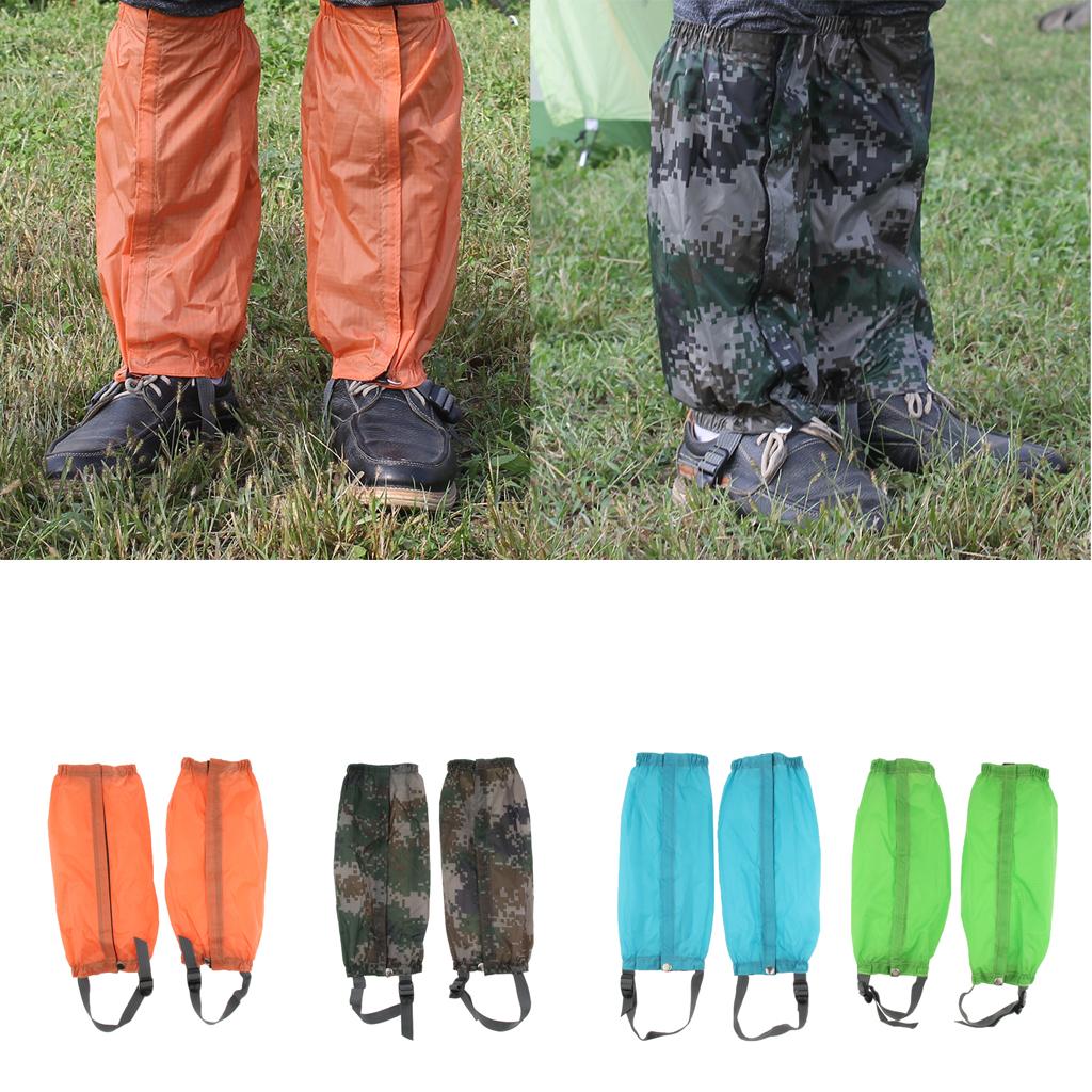 Outdoor Walking Hiking Waterproof Gaiters Boot Covers Leg Guards blue
