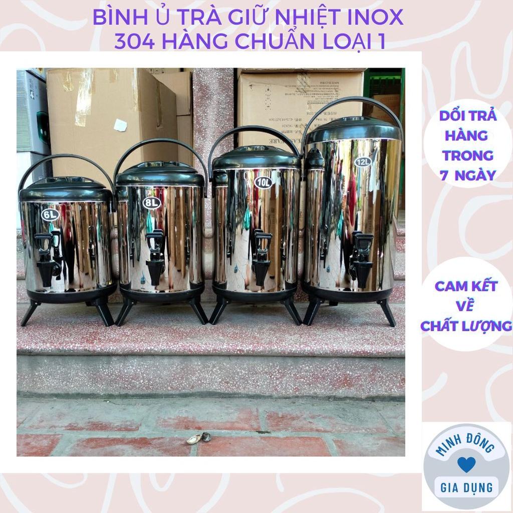 Bình ủ trà giữ nhiệt 6L 8L 10L 12L, Bình nước giữ nhiệt inox 304 có vòi chuyên dụng pha trà cao cấp loại 1 xịn