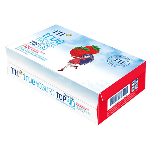 Thùng Sữa Chua Uống Tiệt Trùng Topkid Dâu TH True Milk