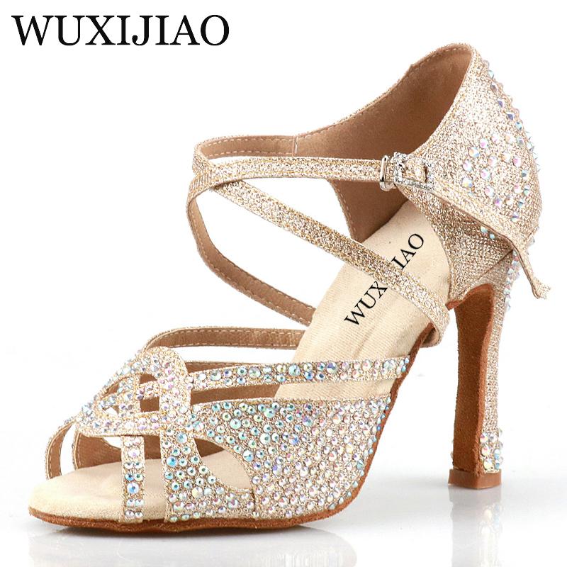 Giày khiêu vũ Latin Latin của Wuxijiao Holesale Color: Cuban heell 10cm Shoe Size: 4