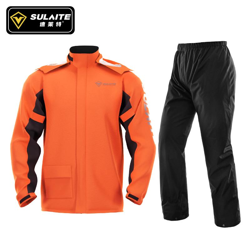 Sulaite Nam Áo Mưa Xe Máy Áo Mưa Xe Máy Phù Hợp Với Moto Áo Mưa Áo Mưa Áo Khoác Quần Biker Mưa Bộ Chống Thấm Nước Người Đi Xe Máy Color: 0901-Orange Size: XXL