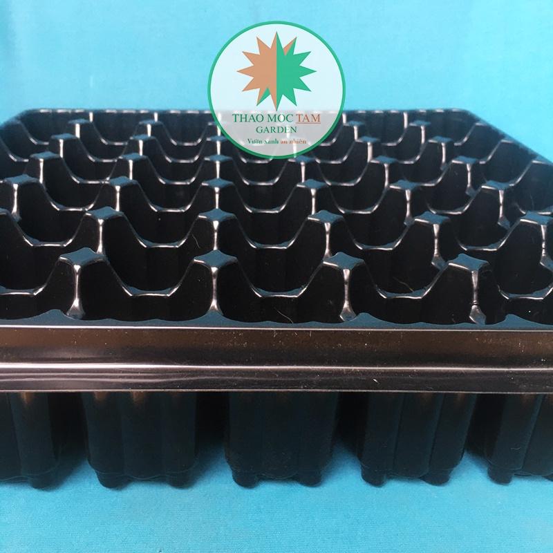 03 KHAY ƯƠM 49 LỖ ĐỰNG ĐƯỢC VIÊN NÉN MỤN DỪA – GIEO HẠT LỚN, GIÂM CÀNH HOA HỒNG, CÂY GIỐNG