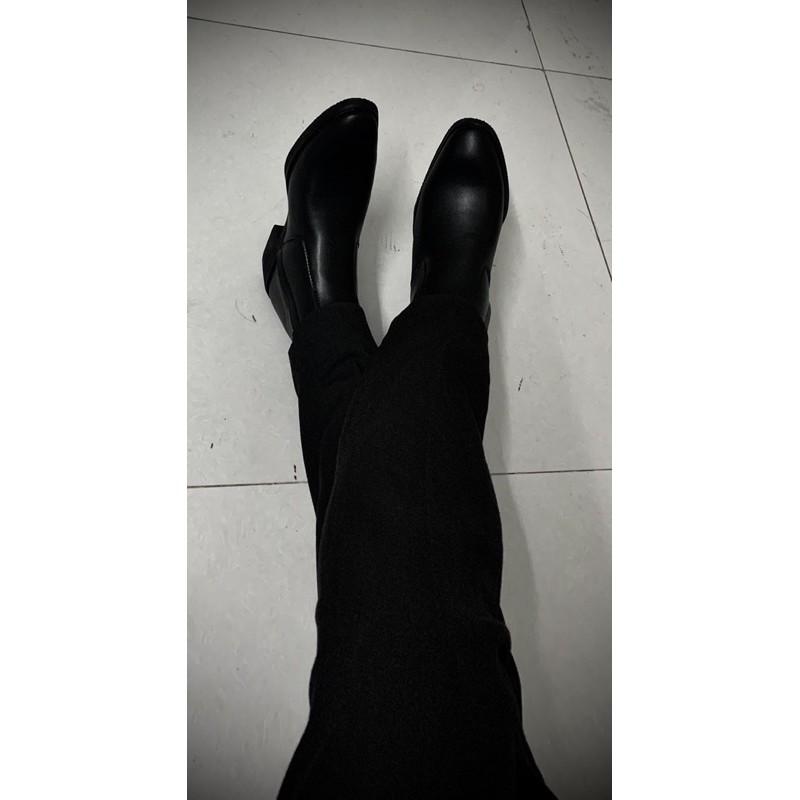 [Giày Tăng chiều cao] 4.5cm Heels Boots, Zipper Chelsea Boots