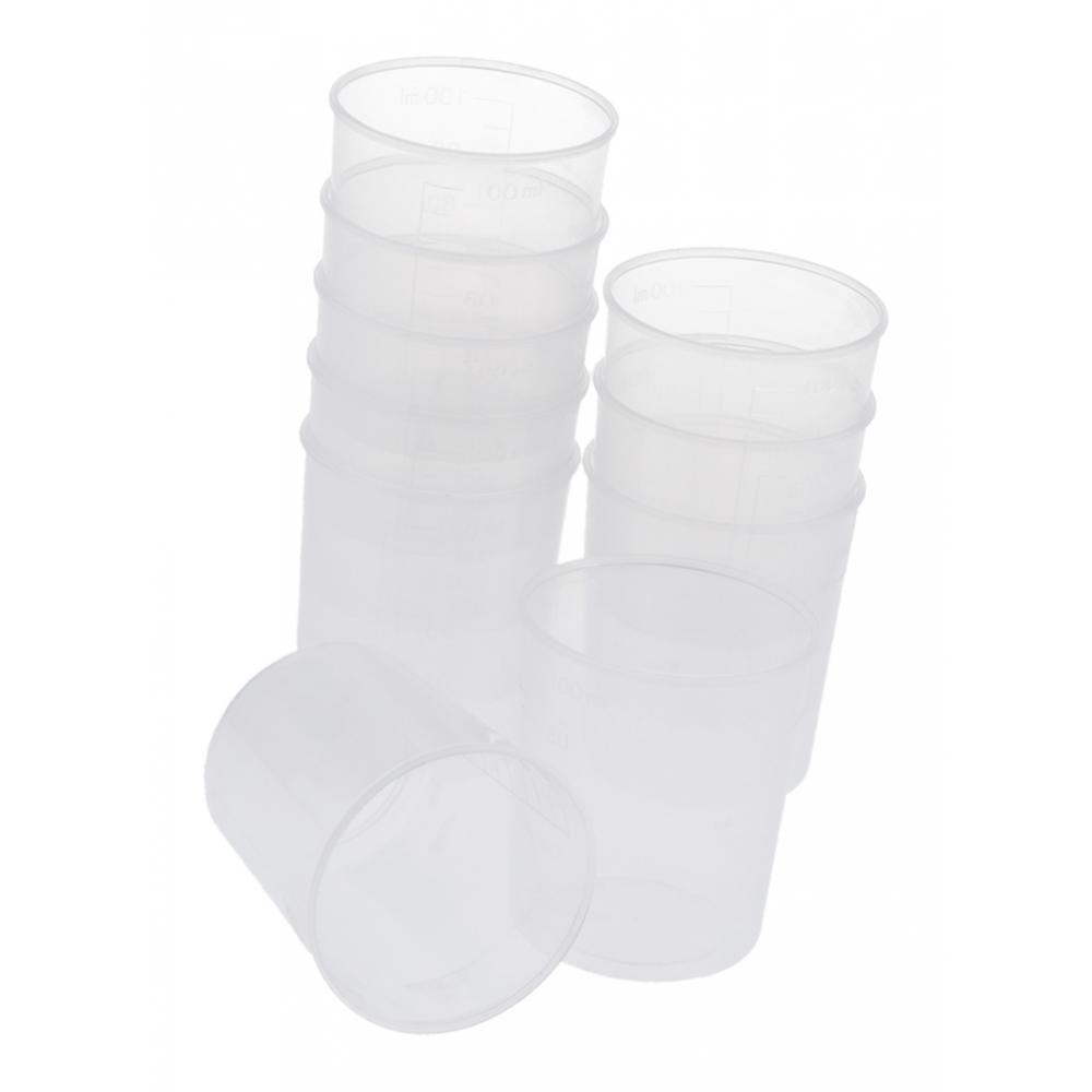 20x Clear Plastic Graduated Cups Beaker for Silicone Liquid Resin Jewelry Glue
