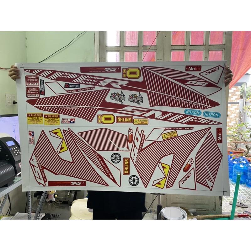 Tem rời dành cho Exciter 150 Sniper dán xe đỏ