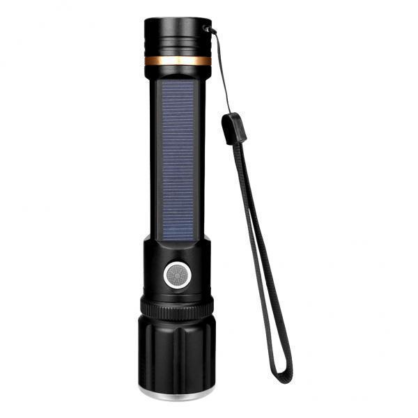 2-3pack Portable Solar Powered LED Flashlight Safety Torch Light Survival Tool