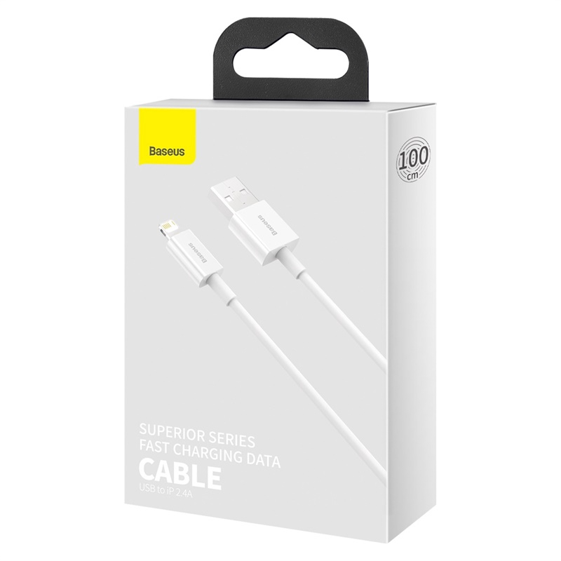 Cáp sạc iPhone Baseus Superior Series Fast Charging Data Cable (2.4A, 480Mbps, Fast charge, ABS/ TPE Cable) -  Hàng Chính Hãng 