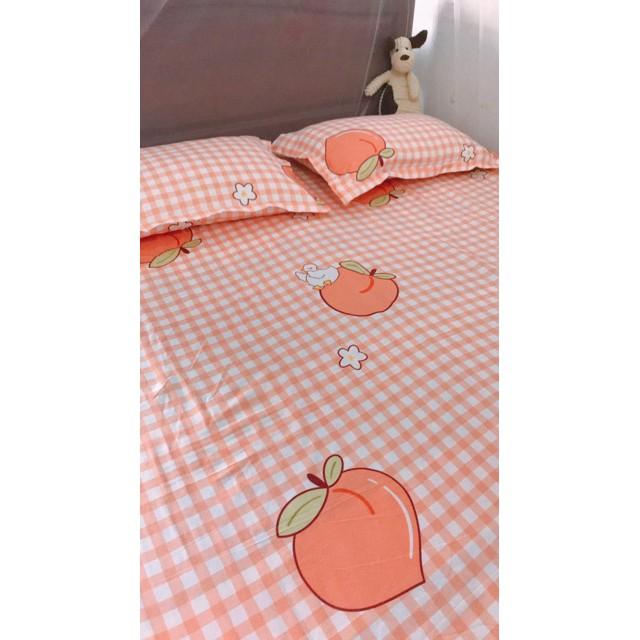 (Rẻ vô địch) Áo gối nằm, vỏ gối đầu 45x65cm poly cotton mẫu Kẻ Đào Cam bao bọc gối nằm nhiều mẫu mới