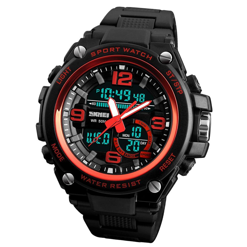Men Sports Analog Waterproof Digital Wristwatch