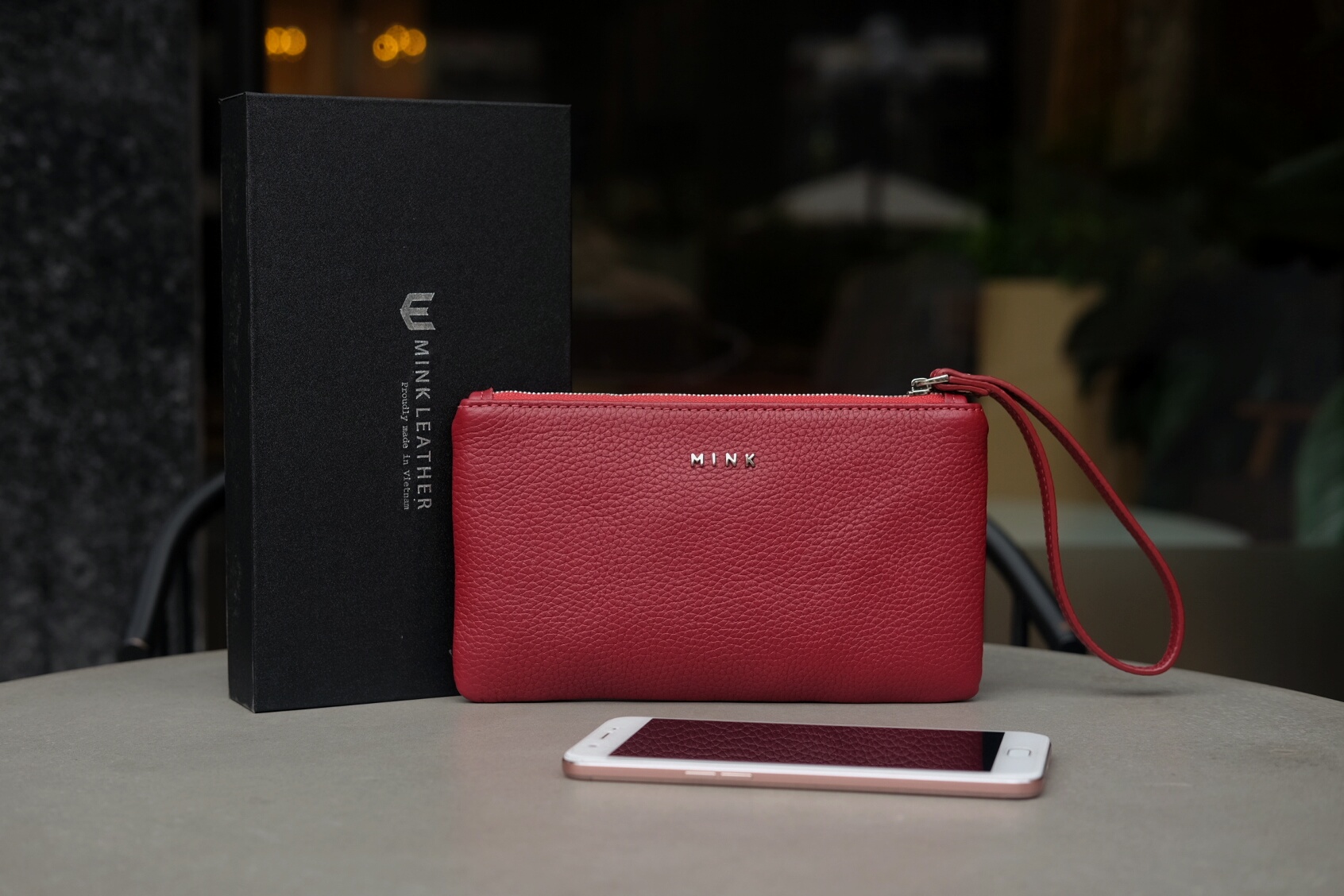 Bộ đôi túi hobo Hanah- Clutch Kandy da bò thật cao cấp  thanh lịch, sang trọng
