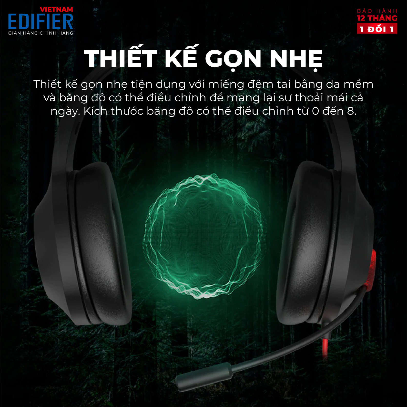 Tai nghe Gaming EDIFIER G1 SE Micro chống ồn uốn cong 360 độ - Cổng kết nối 3.5mm - Đệm tai êm ái - Điều khiển trên dây - Hàng chính hãng