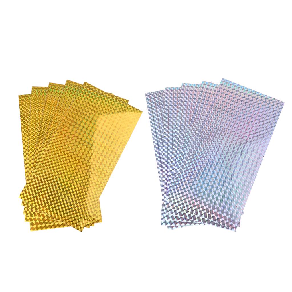 5 Pieces Fishing Lure Tape Sticker Holographic Adhesive Film Flash Tape DIY