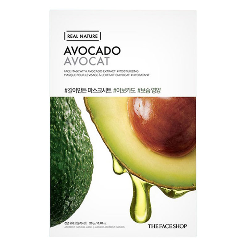 Bộ 5 Miếng Mặt Nạ Giấy The Face Shop Real Nature Avocado Face Mask 20g