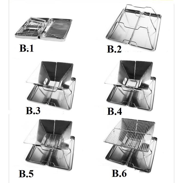 Bếp nướng BBQ không khói - Bếp nướng than hoa inox 304 - Cỡ vừa cho 4 đến 6 người 31x31cm