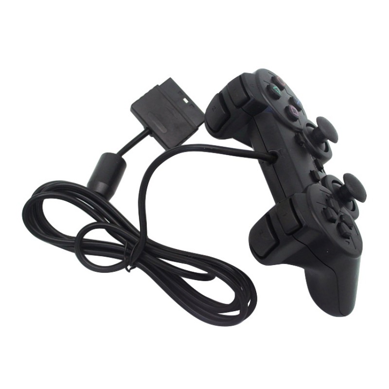 Tay cầm PS2 đen có rung PlayStation PC - miếng lót chuột