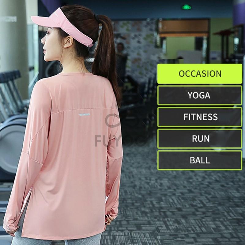 Áo Thun Thể Thao Dài Tay Mau Khô Cho Nữ 100kg