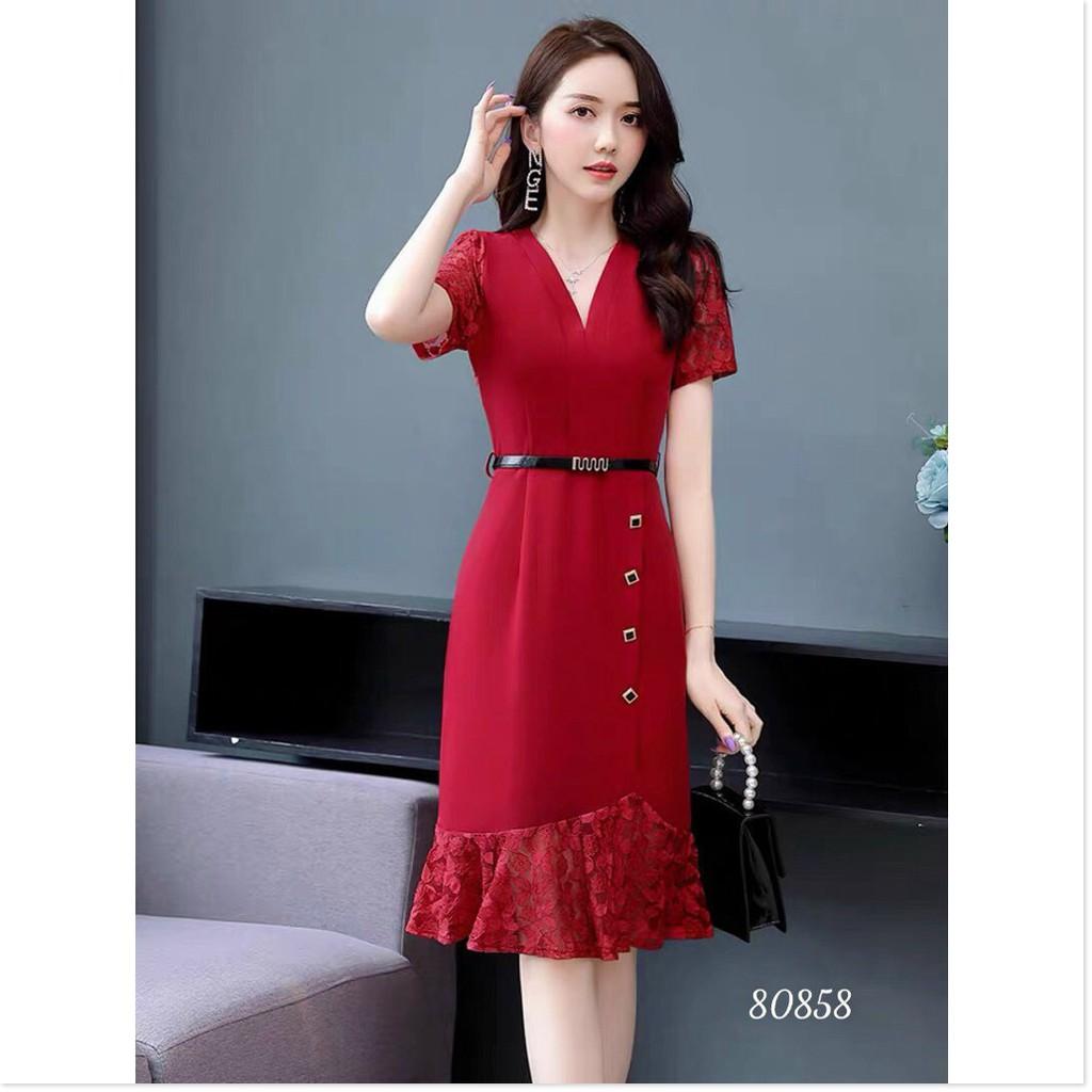 ĐẦM UMI PHỐI REN TAY NGẮN XINH XẮN