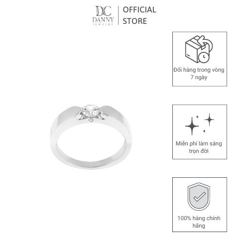 Nhẫn Đôi Danny Jewelry Đính Đá CZ Bạc 925 Xi Rhodium/xi Vàng 18k/xi Vàng hồng N0075