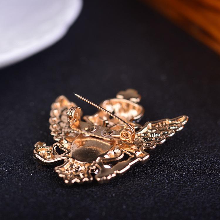 2pcs Crown Eagle Men Shirt Suit Collar Clip Shirt Brooch Pin Accessory Gift