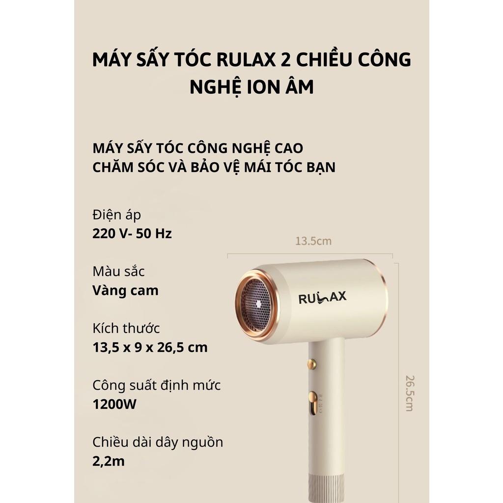 Máy Sấy Tóc Rulax 2 Chiều Nóng Lạnh, Chống Xơ Rối Tóc Bằng Công Nghệ ION