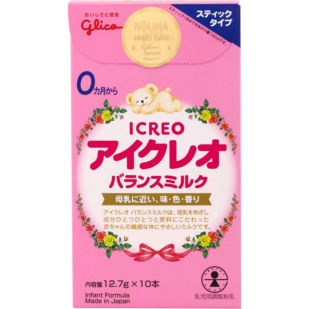 Sữa Glico Icreo Balance Milk (Icreo Số 0) - Hộp 10 Thanh Tiện Dụng