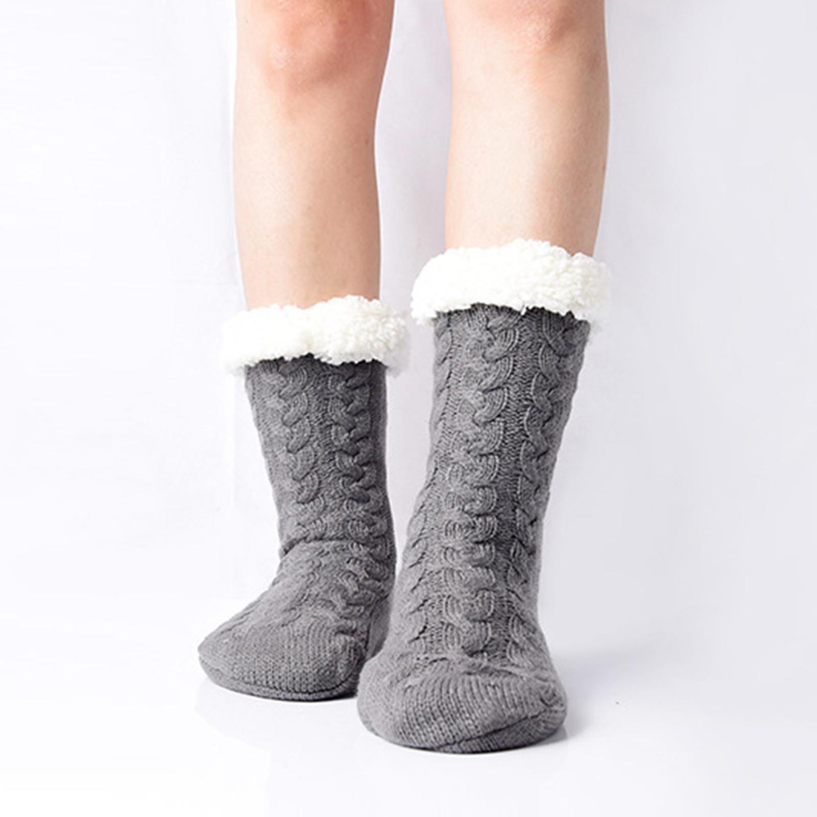 Women Plush Socks Thick Warm Non-Slip Breathable Soft Autmn Winter Home Socks