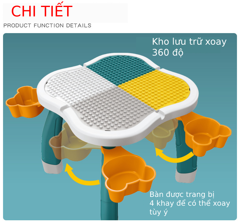 Bàn xếp hình đa năng hoa anh đào giúp trẻ thông minh và phát triển trí tuệ