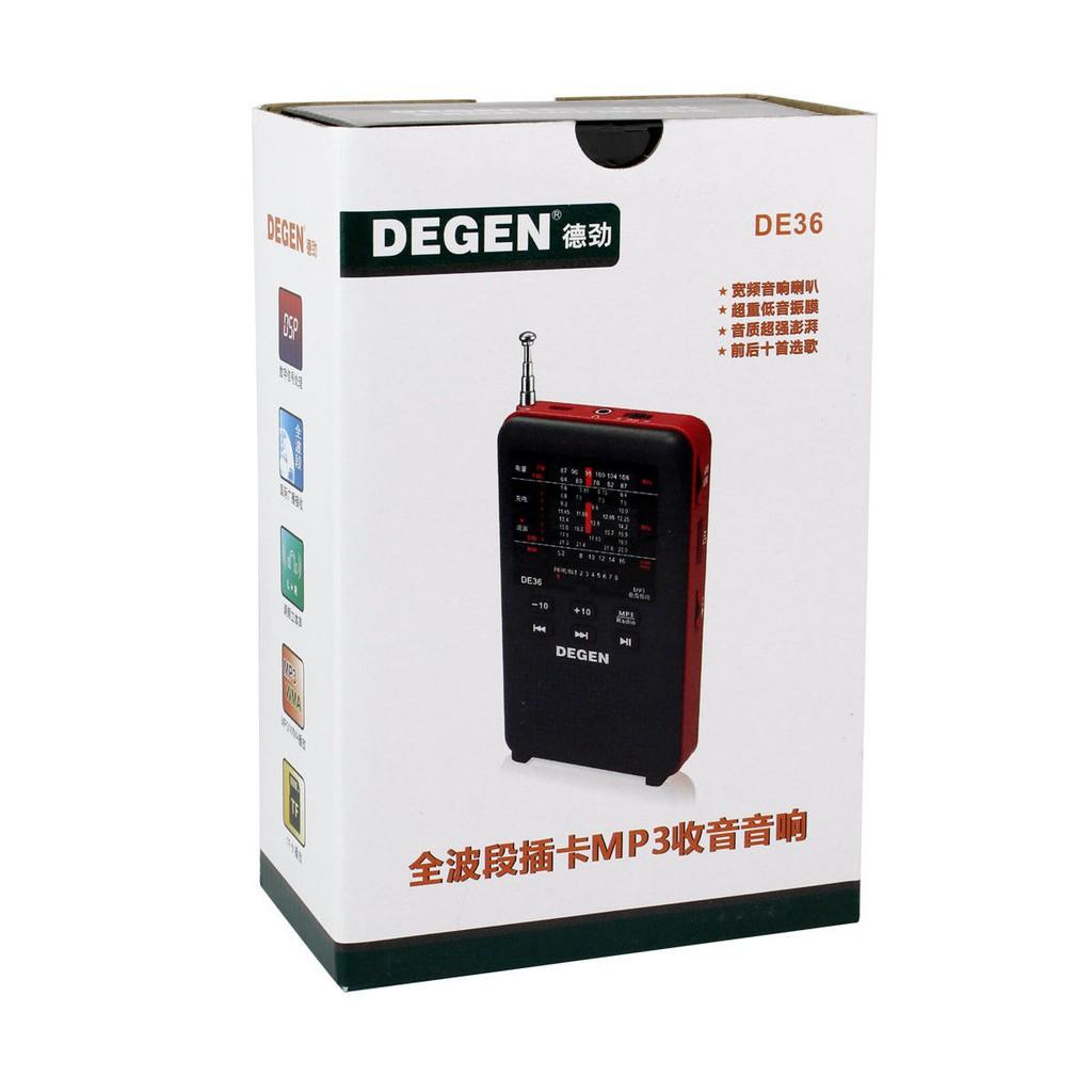ĐÀI RADIO NGHE NHẠC MP3 CAO CẤP NHỎ GỌN DEGEN DE- 36 hàng nhập khẩu