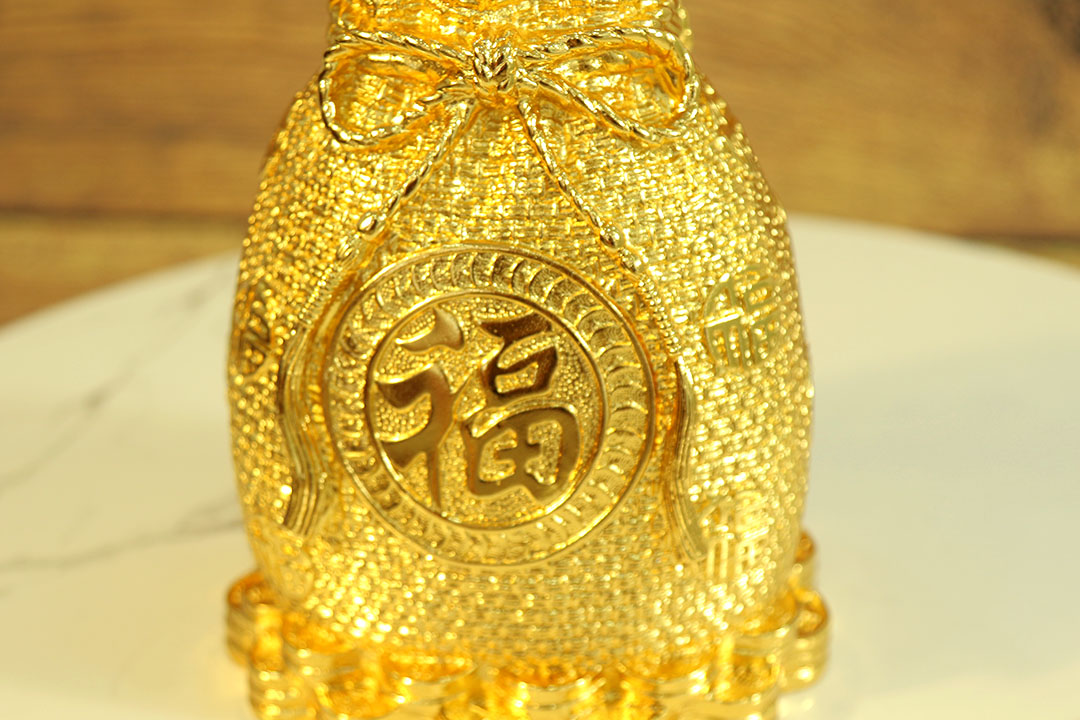Khai trương cửa hàng nên tặng gì - Túi tiền mạ vàng 24K cao cấp chiêu tài tấn bảo