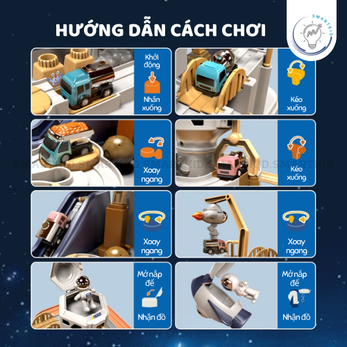 Bộ mô hình đường đua phi hành gia - Đồ chơi trí tuệ cho bé 3+