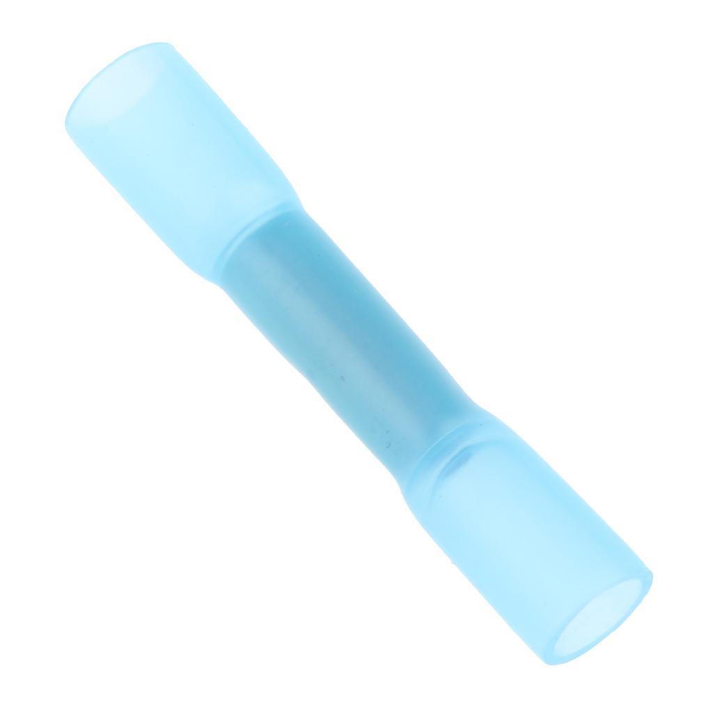 20 Pieces Heat Shrink Butt Crimp Terminals Wire Connectors AWG 16-14 Blue