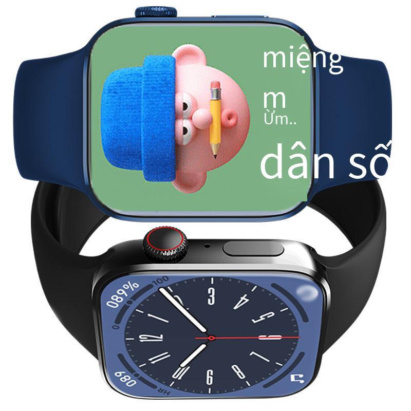 Phong cách mới nhất Vòng đeo tay thông minh HW8max mở khóa cuộc gọi bluetooth hiển thị màn hình chia đôi đồng hồ thể thao nam và nữ