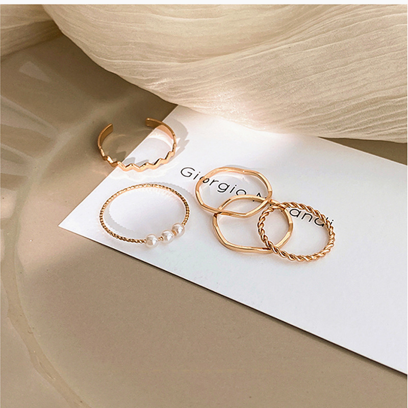 Bộ 5 Nhẫn Nữ Hợp Kim Phong Cách/B&m Elegant/NNHK3002
