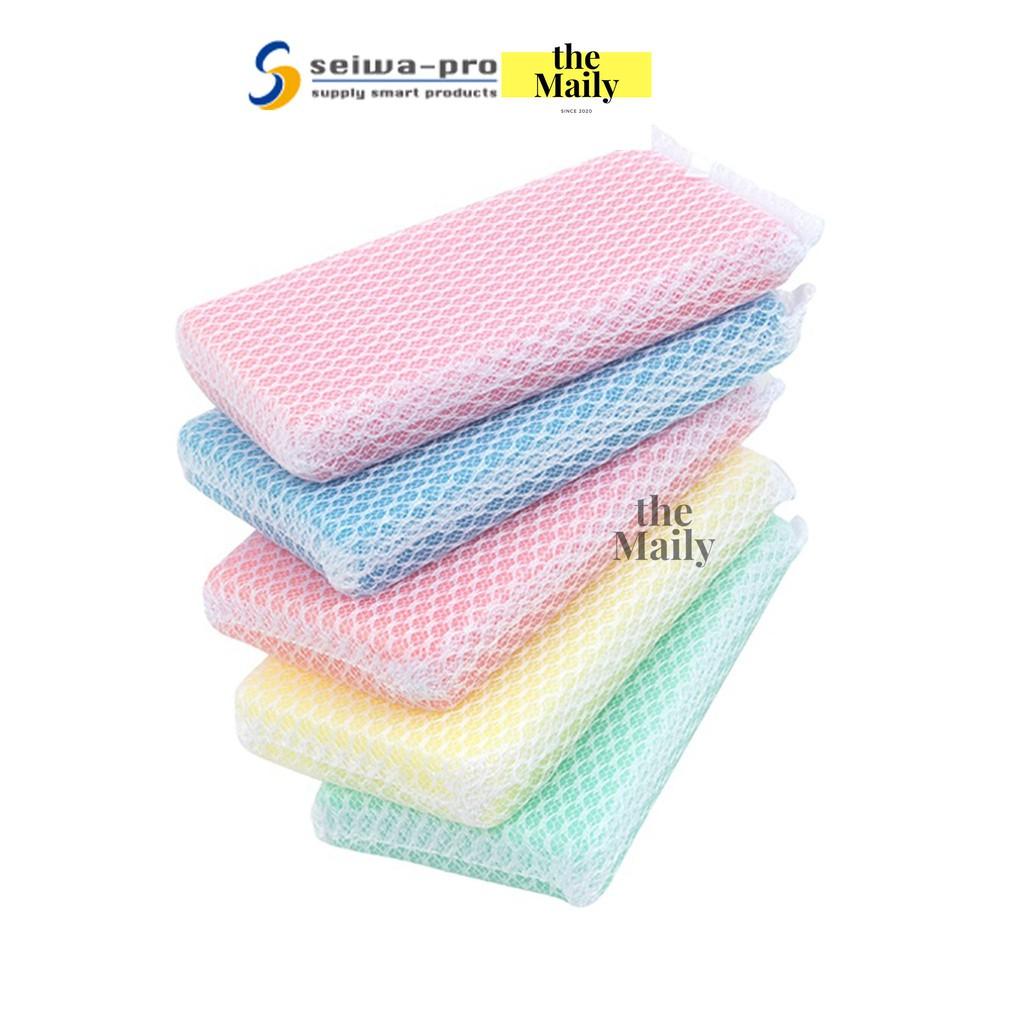 Miếng Xốp Rửa Chén Bọc Lưới Color Net Sponge 5 Miếng SEIWA-PRO – Nội Địa Nhật Bản