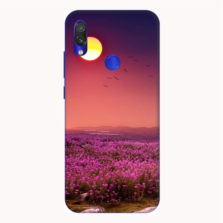 Ốp lưng dành cho điện thoại Xiaomi Redmi 7 hình Hoa Tím Hoàng Hôn - Hàng chính hãng