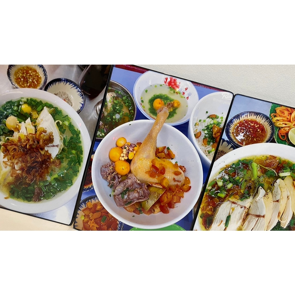 (ẢNH CHỤP THẬT) Tranh phở gà, Tranh treo tường tráng gương trang trí quán ăn, nhà hàng kèm đinh