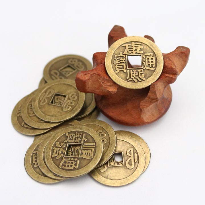 Tiền xu ngũ đế, tiền xu phong thuỷ bỏ bóp ví - THM15