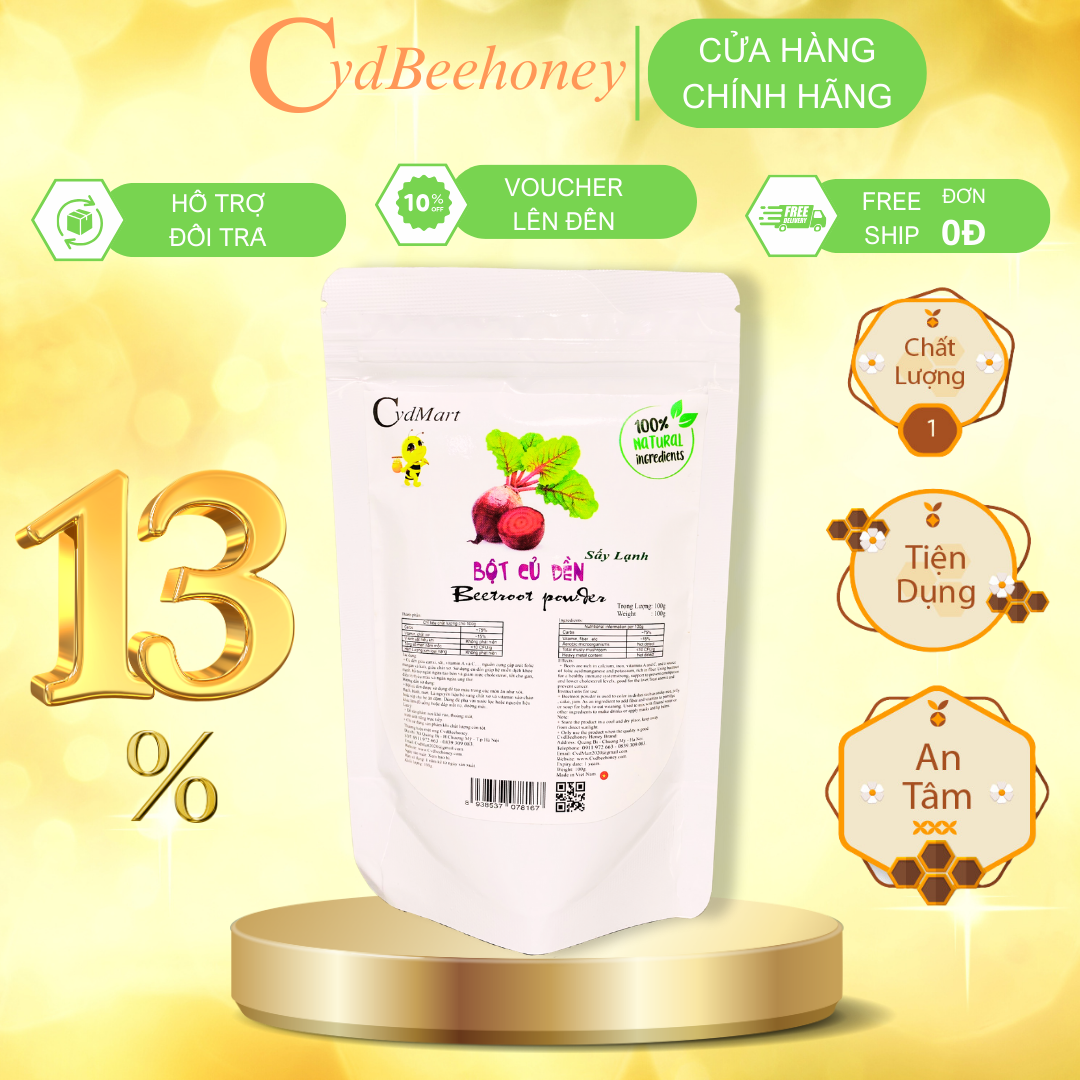 Bột Củ Dền Sấy Lạnh Cvdmart 100g - Cvdmart Beetroot Powder