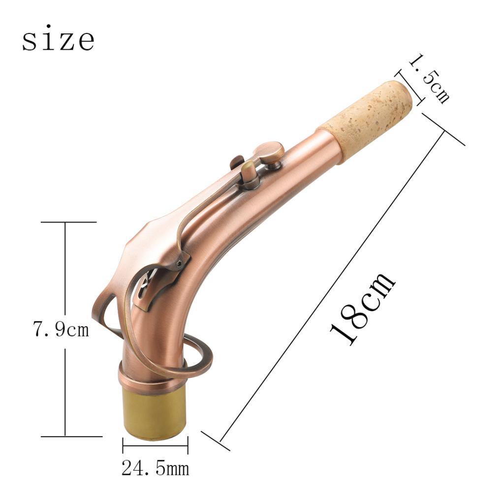 Durable Brass Eb Alto Saxophone Sax Neck 24.5mm Head Joint Diameter