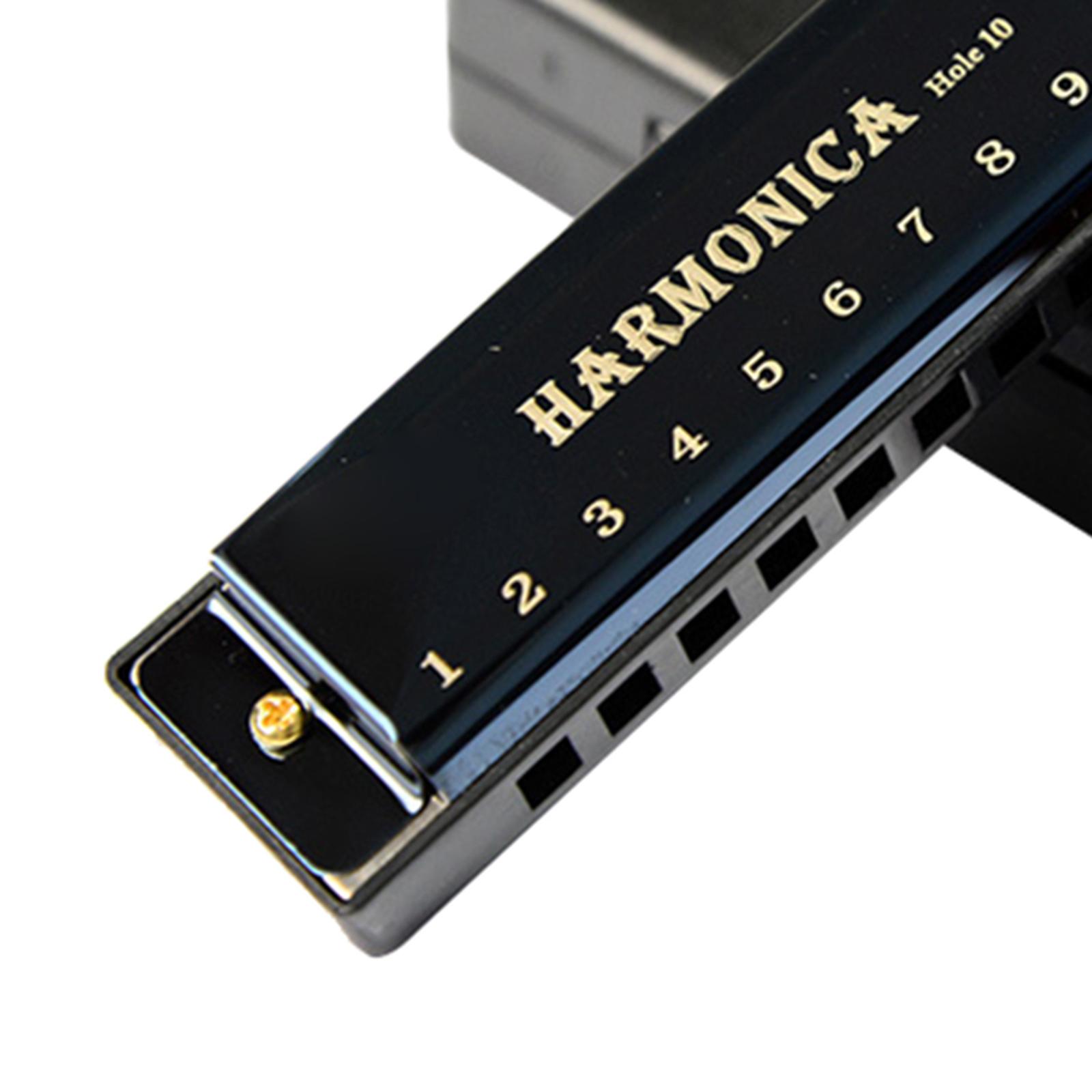 Blues Harmonica Diatonic Harp Mouth Organ 10 Hole Musical Instrument