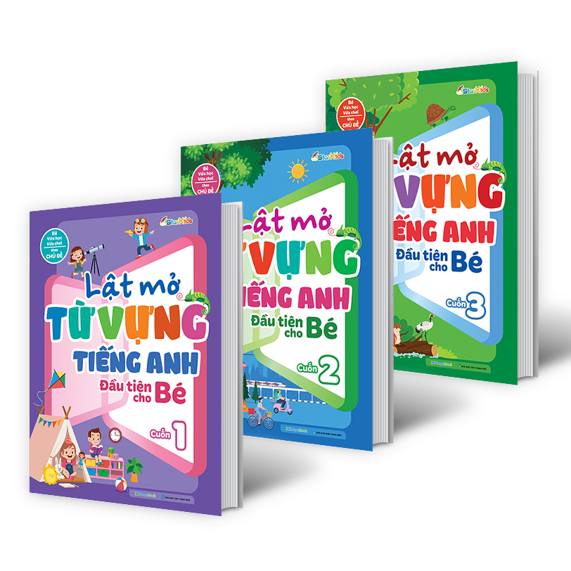 Combo Lật mở từ vựng Tiếng Anh đầu tiên cho bé (3 Cuốn)