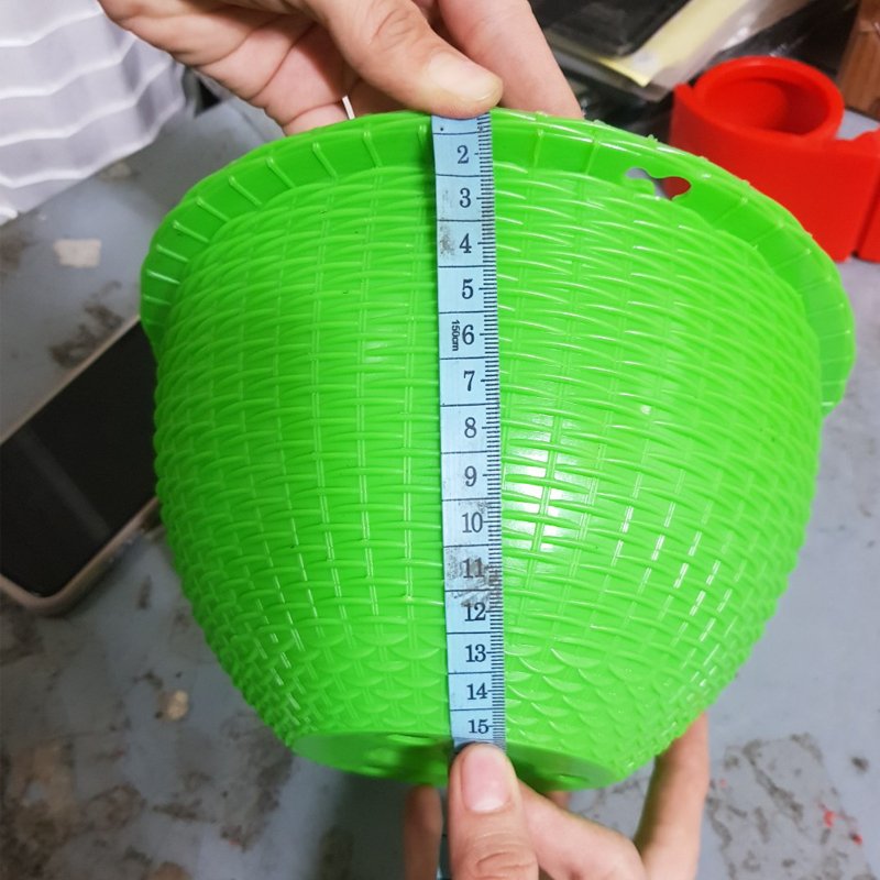 10 CHẬU nhựa treo đan mây,mẫu sang trọng,cứng dày đường kính 22x15cm-77521