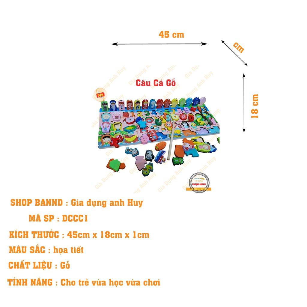 Bộ Đồ Chơi Câu Cá Ghép Số Ghép Hình Bằng Gỗ Cho Bé Yêu Có 63 Chi Tiết Thỏa Sức Sáng Tạo