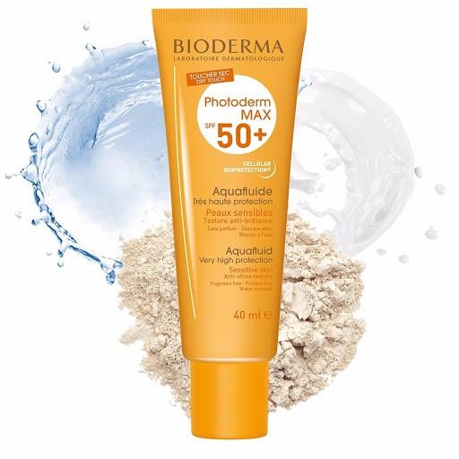 Bioderma Photoderm Max Aquafluides SPF 50+ - Kem chống nắng khô thoáng giảm bóng nhờn