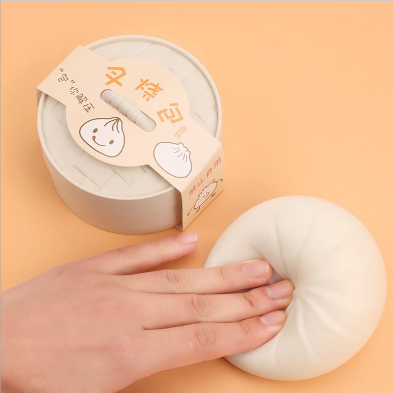 Bánh Bao Squishy Mochi Đồ Chơi Xả Stress Giảm Căng Thẳng Bóp Mềm Thích Tay