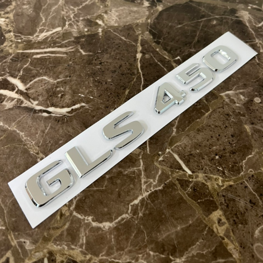 Decal tem chữ GLS450 và GLS500 dán đuôi xe ô tô Mercedes trang trí