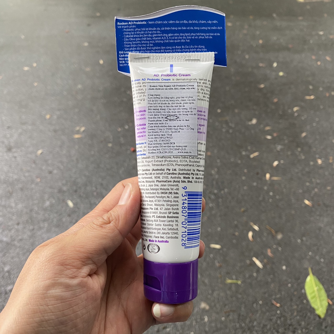 Kem dưỡng Rosken AD Probiotic Cream 75ml - chăm sóc da cơ địa, da dị ứng, da khô, chàm, vảy nến