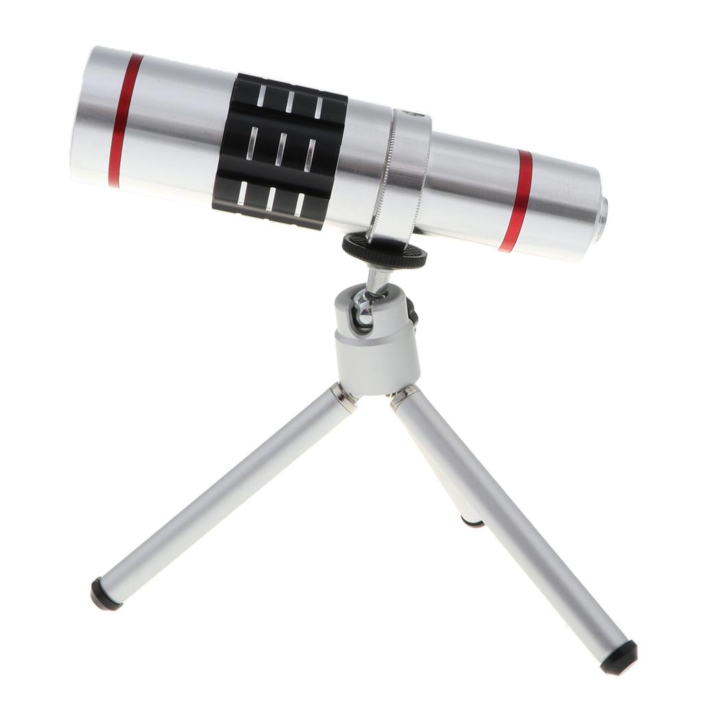 Phone Lens 18X Telephoto Lens with Tripod for Phones black