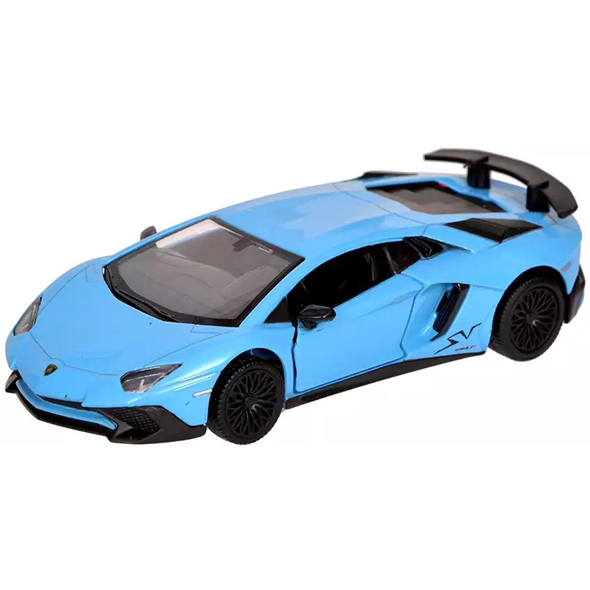 Đồ Chơi Mô Hình Xe Thể Thao - Lamborghini Aventador Chạy Trớn - RMZ City 554990 - Màu Xanh Dương