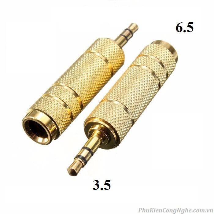 Đầu jack chuyển đổi âm thanh từ cổng 6.5mm cái sang cổng 3.5mm